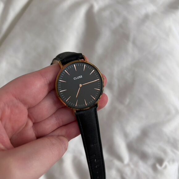 Cluse La Bohème Watch - Black Leather and Rose Gold - Picture 6 of 7